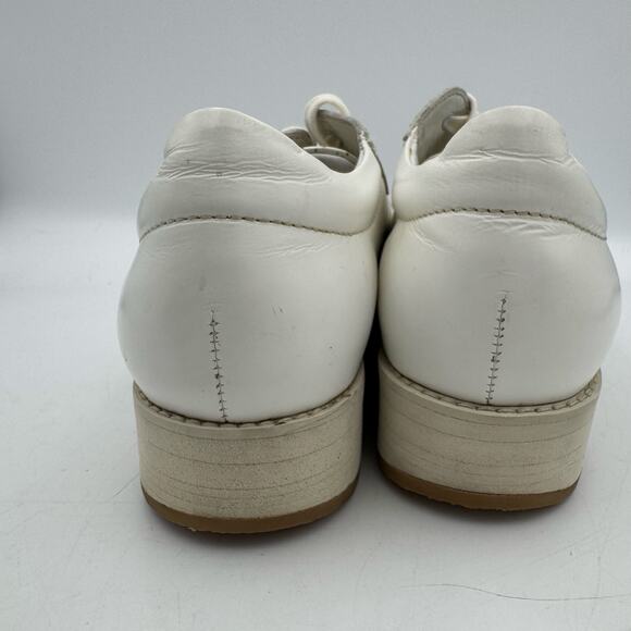 Acne Studios White Leather Platform Sneakers Sz 37~US 6.5–7 Minimalist Designer - Picture 5 of 8
